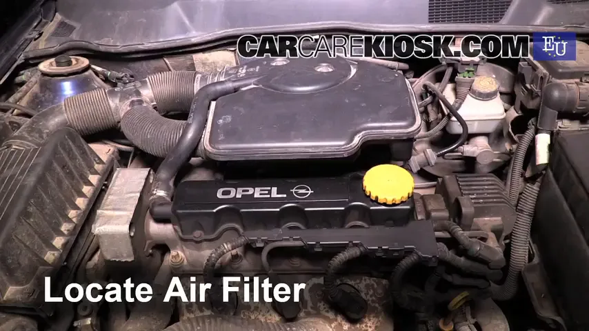 1999 Opel Astra Elegance 1.6L 4 Cyl. Filtro de aire (motor) Cambio